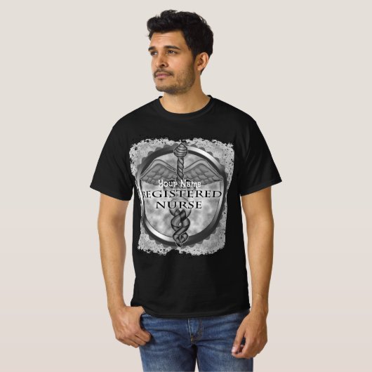 T-shirt Infirmière inscrite en gris (Devant entier)