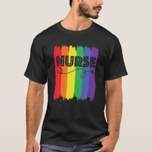 T-shirt Infirmière LGBT Arc-en-ciel Infirmière inscrite RN