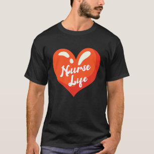 T-shirt Infirmière Life Rouge Coeur Journée des infirmière