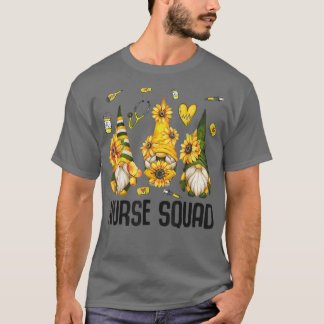 T-shirt Infirmière Life Sunflower Gnome Escadron de soins