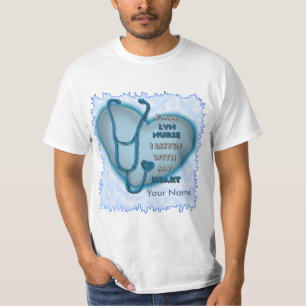 T-shirt Infirmière LVN Blue Heart