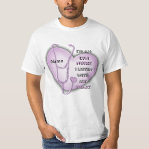 T-shirt Infirmière LVN du coeur pourpre