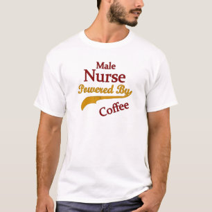 T-shirt Infirmière masculine actionnée par le café
