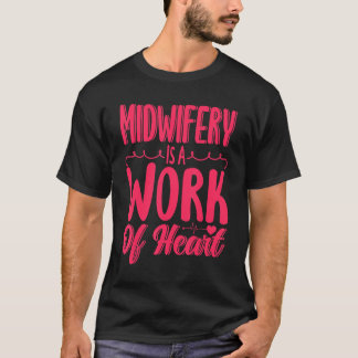 T-shirt Infirmière Mi-Femme Travailleuse De La Naissance M