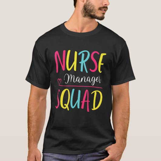 T-shirt Infirmière mignonne Gestionnaire Squad Cute Infirm (Devant)