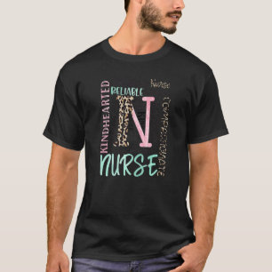 T-shirt Infirmière Mot Cloud Infirmière