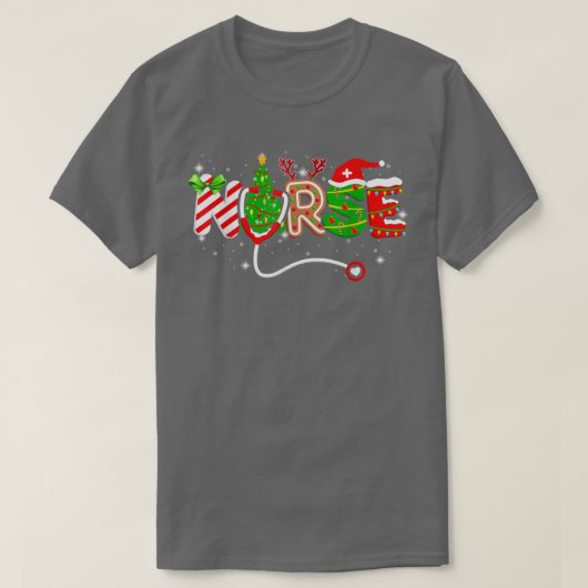 T-shirt Infirmière Noël 2022 Infirmières mignonnes Pajamas (Design devant)