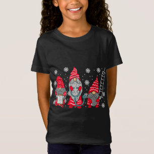 T-Shirt Infirmière Noël Gnomes mignon Xmas Scrub
