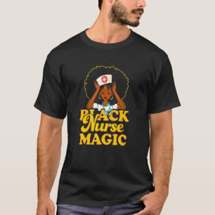 T-shirt Infirmière noire cheveux naturels afro pour afro-a