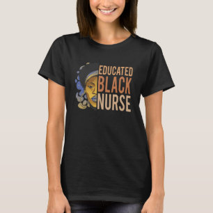 T-shirt Infirmière noire éduquée Afro Nursing Melanin Afri