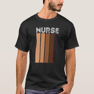 T-shirt Infirmière noire pour femmes filles africaine méla