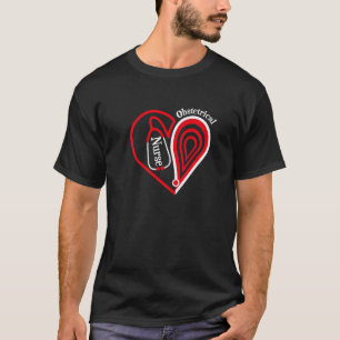 T-shirt Infirmière obstétricale stéthoscope Cœur Saint-Val