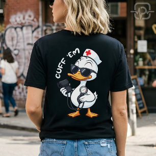 T-shirt Infirmière Oie Drôle Manchon 'Les Em Pression Arté