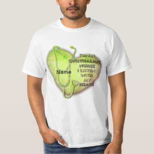 T-shirt Infirmière ophtalmique du coeur vert