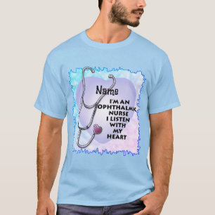 T-shirt Infirmière ophtalmique Stethoscope Coeur infirmièr