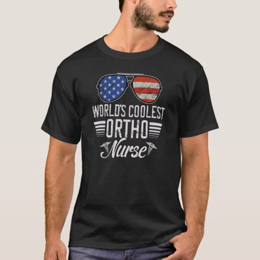 T-shirt Infirmière Ortho la Plus Correcte du Monde Drapeau (Devant)