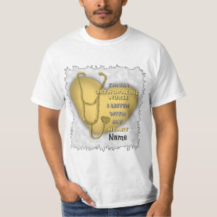 T-shirt Infirmière orthopédique Coeur jaune infirmières su