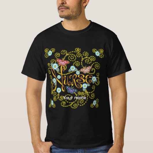 T-shirt infirmière papillon (Devant)