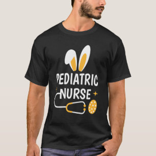 T-shirt Infirmière pédiatrique Bunny Stethoscope Scrub Vie