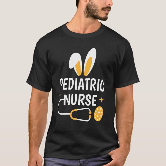 T-shirt Infirmière pédiatrique Bunny Stethoscope Scrub Vie (Devant)