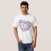 T-shirt Infirmière pédiatrique du coeur pourpre (Devant entier)