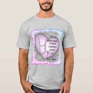 T-shirt Infirmière pédiatrique du coeur pourpre
