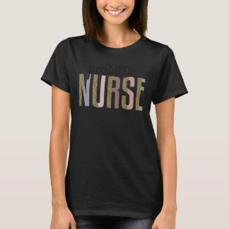 T-shirt Infirmière pédiatrique Empreinte de léopard École 