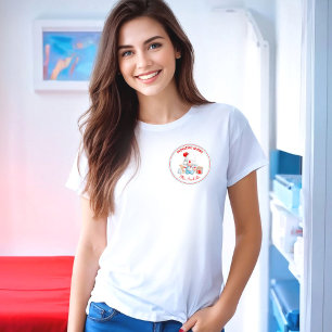 T-shirt Infirmière pédiatrique Nom de la fille Monogramme 