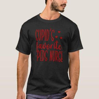 T-shirt Infirmière pédiatrique préférée de Cupidon