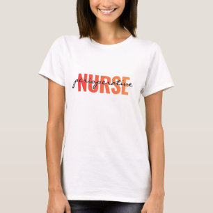 T-shirt Infirmière périopératoire Typographie moderne