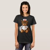 T-shirt infirmière pour l'ours en peluche pour la (Devant entier)