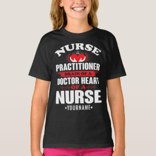 T-shirt Infirmière Praticien Cerveau D'Un Docteur Coeur De