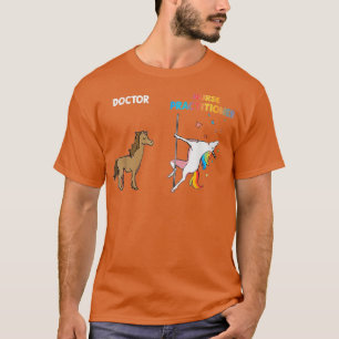 T-shirt Infirmière Praticien Unicorn Danser Pole Funny Uni
