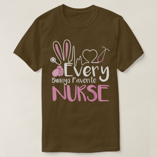 T-shirt Infirmière préférée de chaque lapin Infirmière de (Design devant)