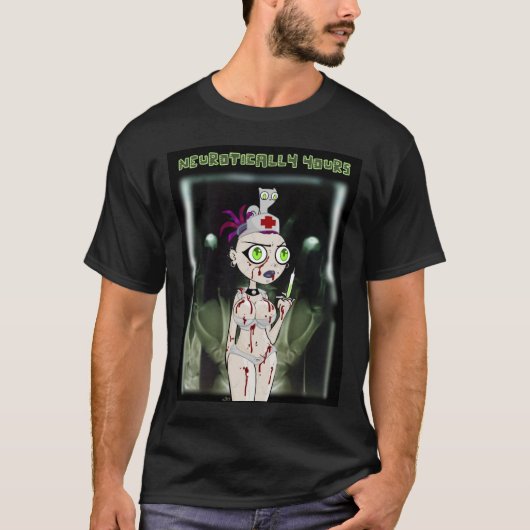 T-shirt Infirmière psychopathe : Germaine et chemise (Devant)