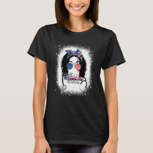 T-shirt Infirmière réanimatrice américaine Bun méché Afro