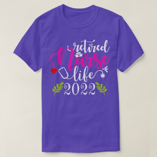 T-shirt Infirmière retraitée 2022 Infirmière retraite cade (Design devant)