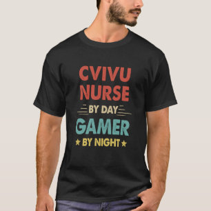 T-shirt Infirmière Retro Cvivu Par Jeu De Jour Par Nuit