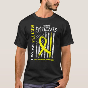 T-shirt Infirmière Rn Yellow Ribbon Patients Endometriose