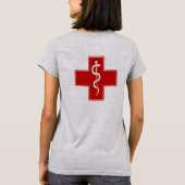T-shirt Infirmière Rod d'Asclepius (Dos)