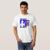 T-shirt Infirmière sadique en bleu avec 2 aiguilles (Devant entier)