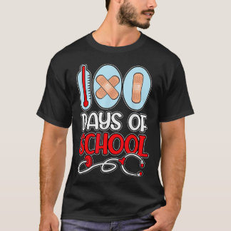 T-shirt Infirmière scolaire 100 jours d'amour scolaire Ste