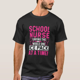 T-shirt Infirmière Scolaire Féminine Sauvons Le Monde Un S