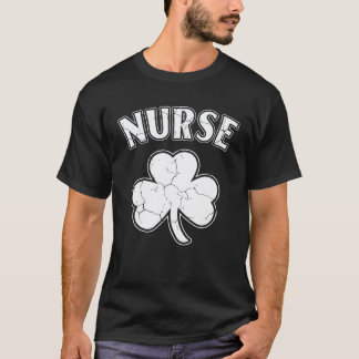 T-shirt Infirmière Shamrock Infirmière Rétro St-Patrick Ir