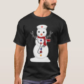 T-shirt Infirmière Snow-Man Infirmière Rn Enregistré Drôle (Devant)