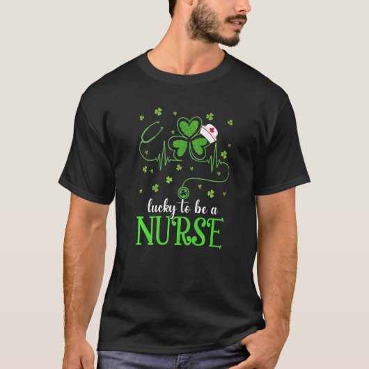 T-shirt Infirmière St Patrick S Day Lucky Infirmière Shamr (Devant)