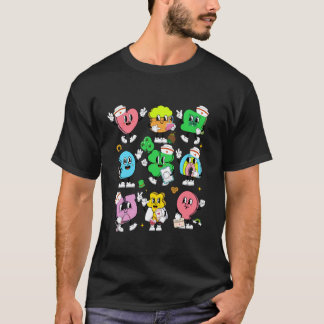 T-shirt Infirmière St Patricks Day Trèfle Porte-Bonheur Sa