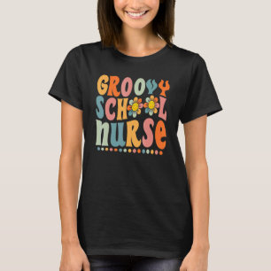 T-shirt Infirmière super Colorful Daisy retour à l'école