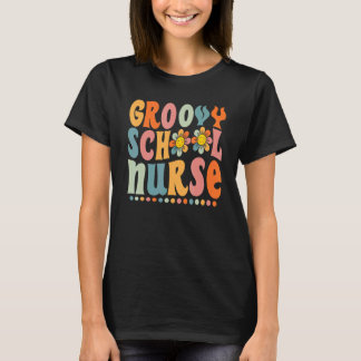 T-shirt Infirmière super Colorful Daisy retour à l'école