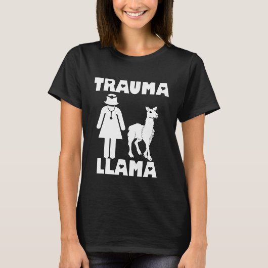 T-shirt Infirmière Trauma Lama (Devant)
